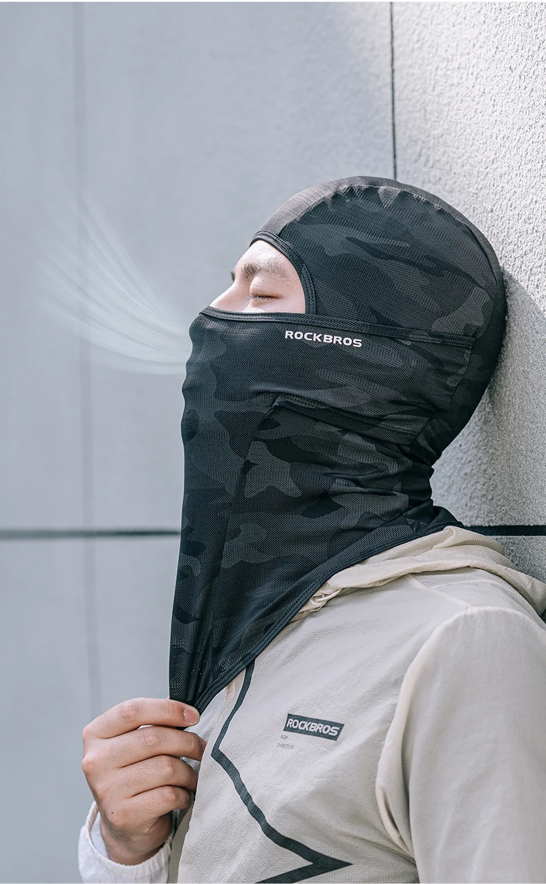 ROCKBROS Motorcycle Mask UV Sun Protection Balaclava Summer Riding Motorcyclist Scarf Breathable Face Mask Motorcycle Acsessorie