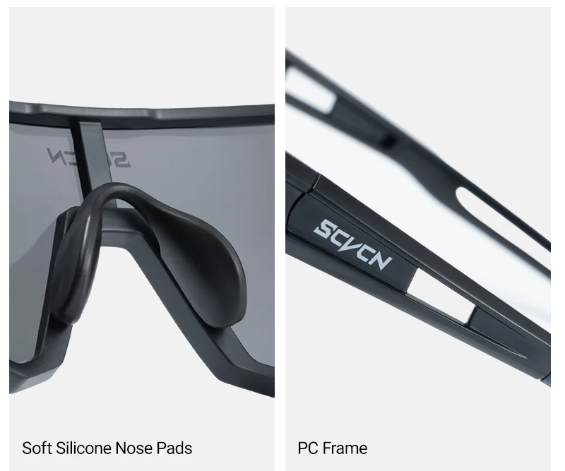 SCVCN New Photochromic Sports Cycling Glasses Men Women Running Sunglasses UV400 Mountain Camping Fishing Eyewear MTB Goggles