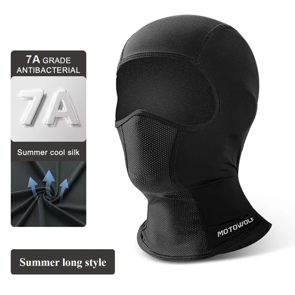 Summer Breathable Cycling Cap Anti-UV Balaclava Men Full Face Mask Bicycle Motorcycle Running Cooling Sport Gear
