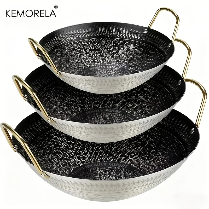 1PCS Stainless Steel Non-Stick Honeycomb Pan 24/26/28/30cm for Kitchen Fast Heat Conduction, Scratch-Resistant Non-Stick Surface