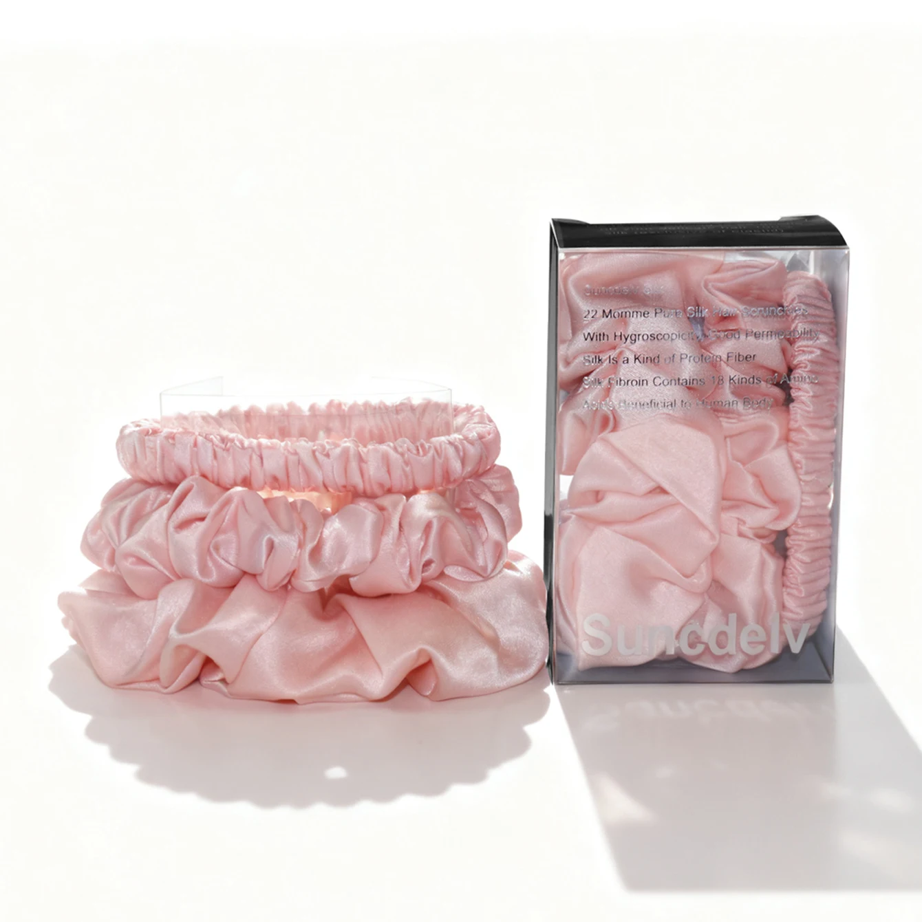 6A grade 100% silk Fabric Women Hair Scrunchies 22 Momme High Quality Hair Ties set Combination Hairbands Hair Accessories