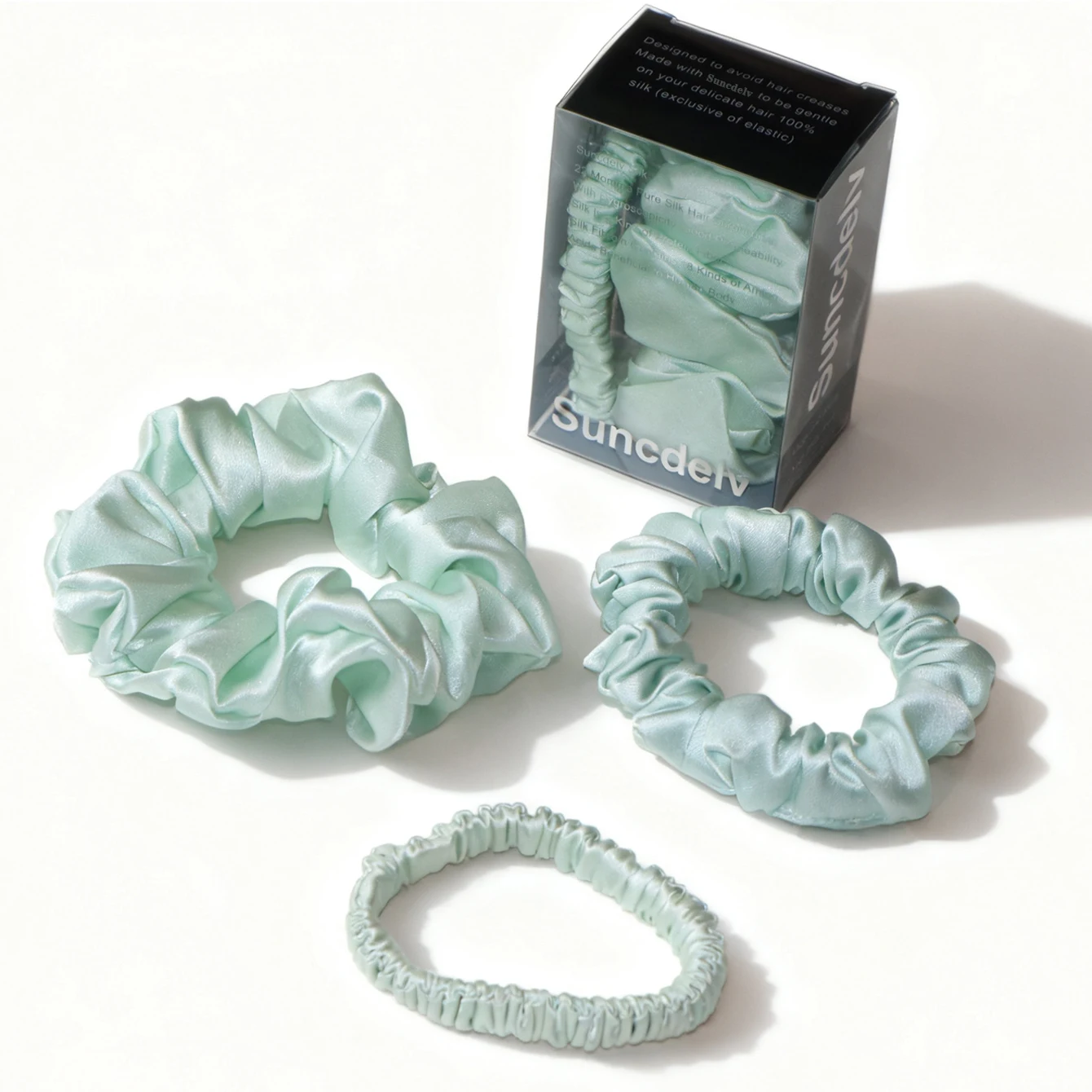 6A grade 100% silk Fabric Women Hair Scrunchies 22 Momme High Quality Hair Ties set Combination Hairbands Hair Accessories