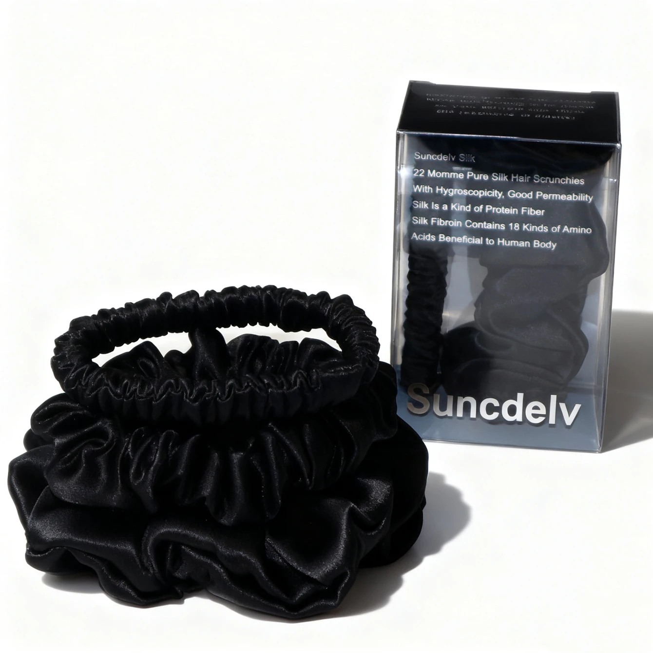 6A grade 100% silk Fabric Women Hair Scrunchies 22 Momme High Quality Hair Ties set Combination Hairbands Hair Accessories
