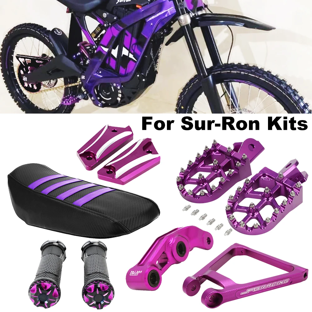 CNC Footpegs Motorcycle Accessories Seat Cover Grips Suspension Linkage Peg For Surron Sur Ron Light bee S X E-Bike JFG