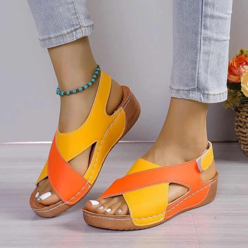 Women Platform Sandals Summer Mix Color Sandals Luxury Designer Shoes for Women Casual Beach Sandals Custom Casual Shoes