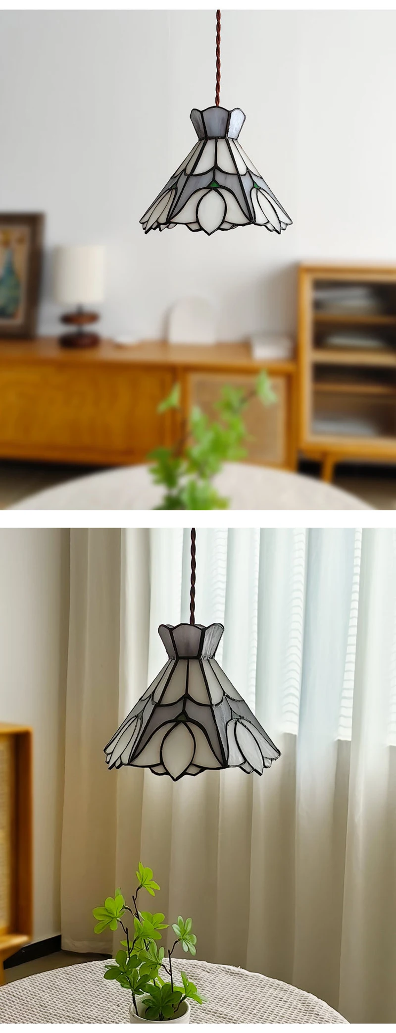 European Pendant Lamp Bar Restaurant Creative Rural Bedroom Balcony Hanging Light Fixture Retro Colorful Glass Chandelier Indoor