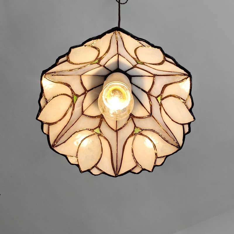 European Pendant Lamp Bar Restaurant Creative Rural Bedroom Balcony Hanging Light Fixture Retro Colorful Glass Chandelier Indoor