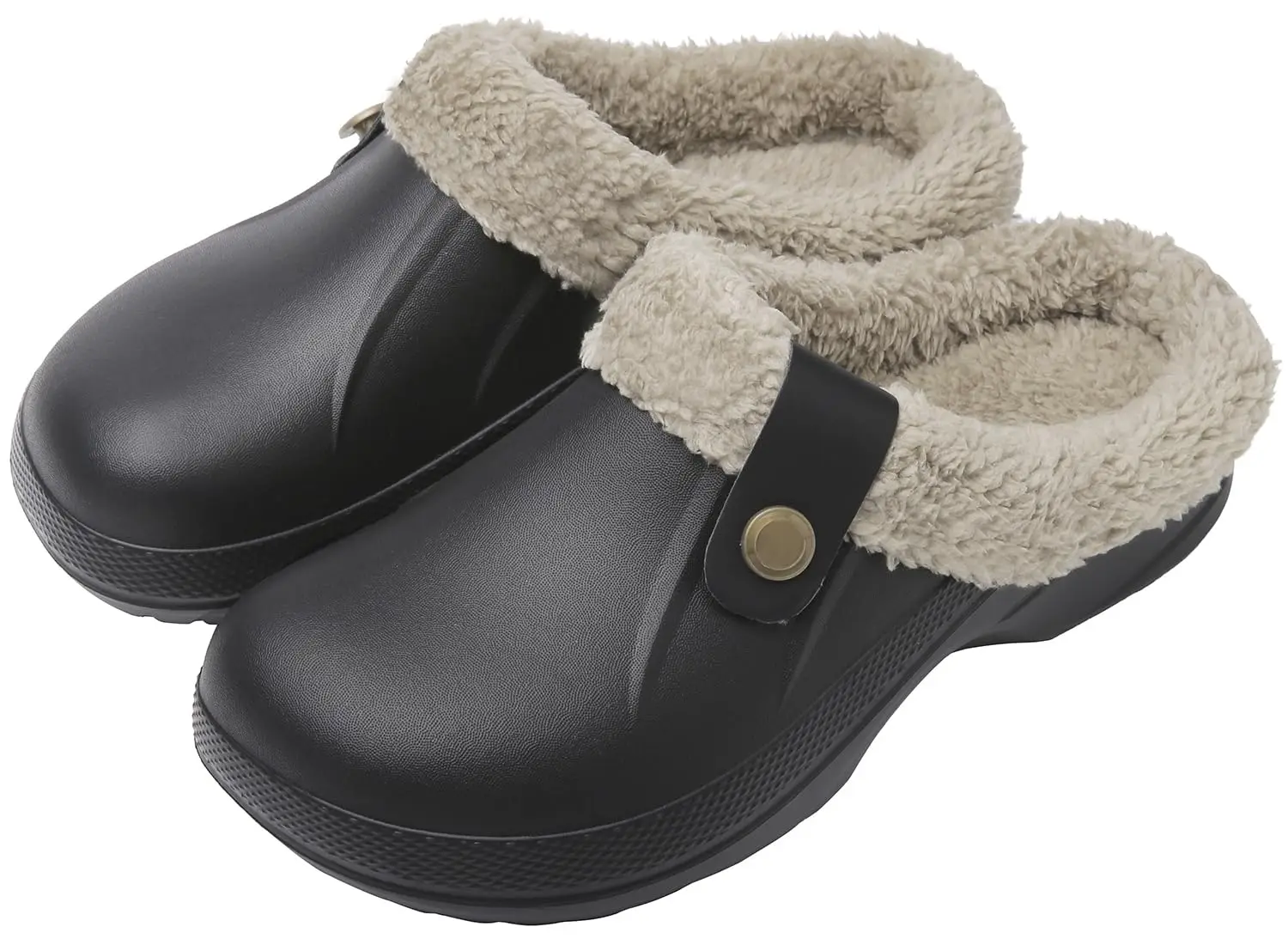 Asgard Winter Fur Furry Slippers For Men Outdoor Fashion Waterproof Plush Cotton Slippers Indoor Warm Cozy Non-slip Home Shoes