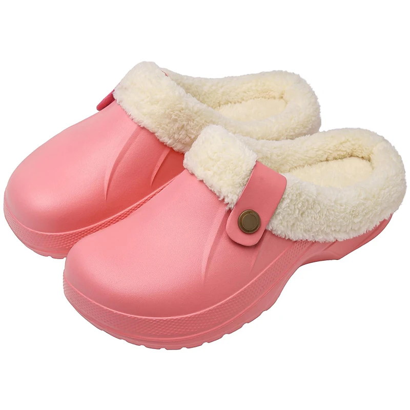 Asgard Winter Fur Furry Slippers For Men Outdoor Fashion Waterproof Plush Cotton Slippers Indoor Warm Cozy Non-slip Home Shoes