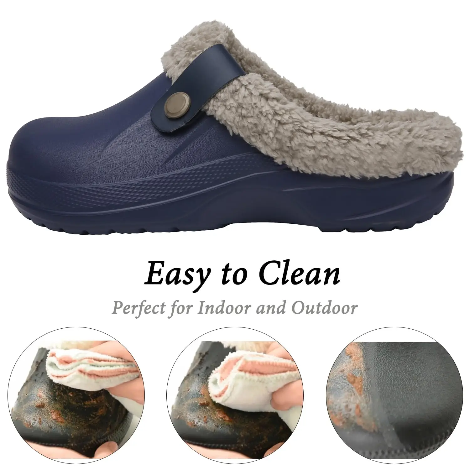 Asgard Winter Fur Furry Slippers For Men Outdoor Fashion Waterproof Plush Cotton Slippers Indoor Warm Cozy Non-slip Home Shoes