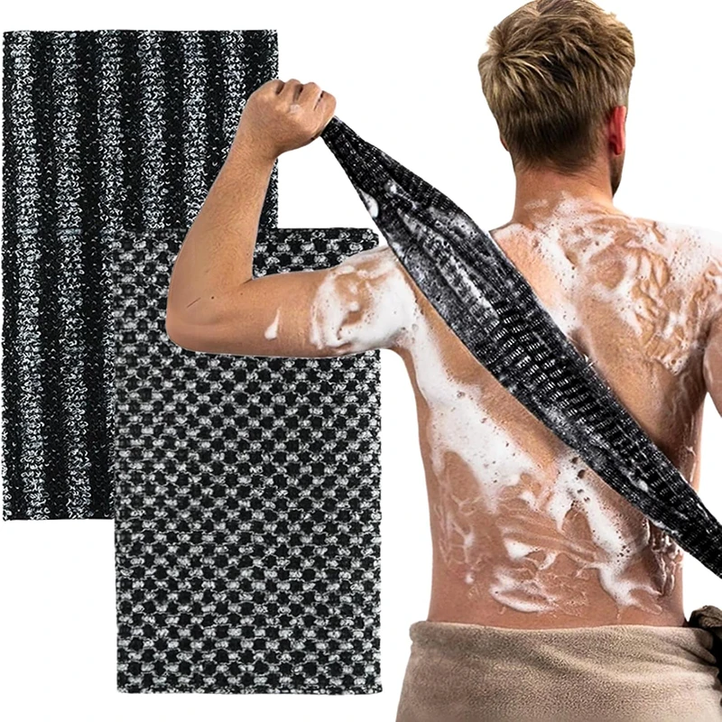 2Pcs Japanese Exfoliating Shower Towel Set Japanese Rubbing Washcloth Exfoliating Shower Towel Towel Brush Bathroom Accessories