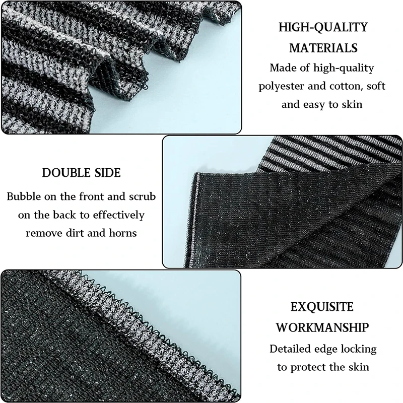 2Pcs Japanese Exfoliating Shower Towel Set Japanese Rubbing Washcloth Exfoliating Shower Towel Towel Brush Bathroom Accessories