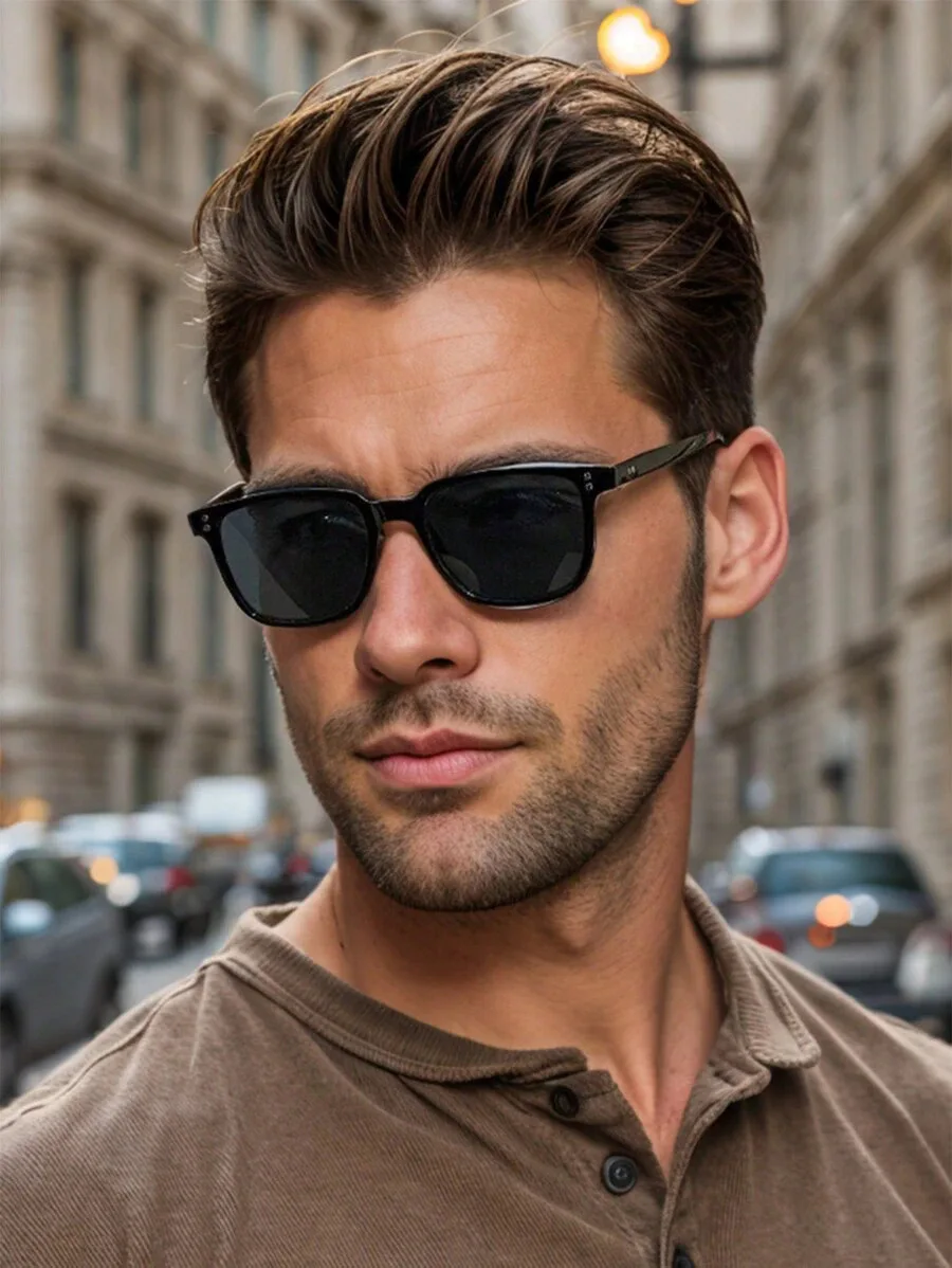 Retro Ultra light Rivets Square Sunglasses Women Fashion Brand Designer Rectangle Eyewear UV400 Men Sun Glasses
