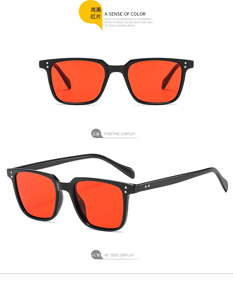 Retro Ultra light Rivets Square Sunglasses Women Fashion Brand Designer Rectangle Eyewear UV400 Men Sun Glasses
