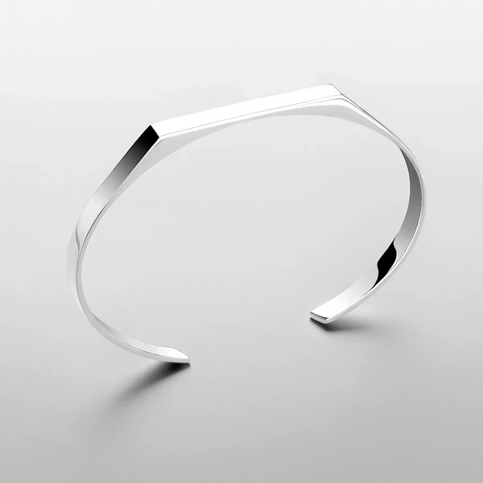 ELANDIS Wide 5MM Stainless Steel Bracelet Gold Plated Men's Minimalist Accessories Wholesale