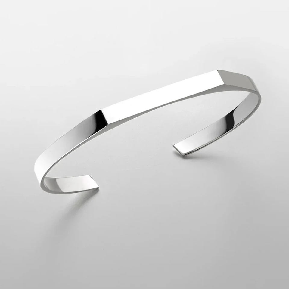 ELANDIS Wide 5MM Stainless Steel Bracelet Gold Plated Men's Minimalist Accessories Wholesale