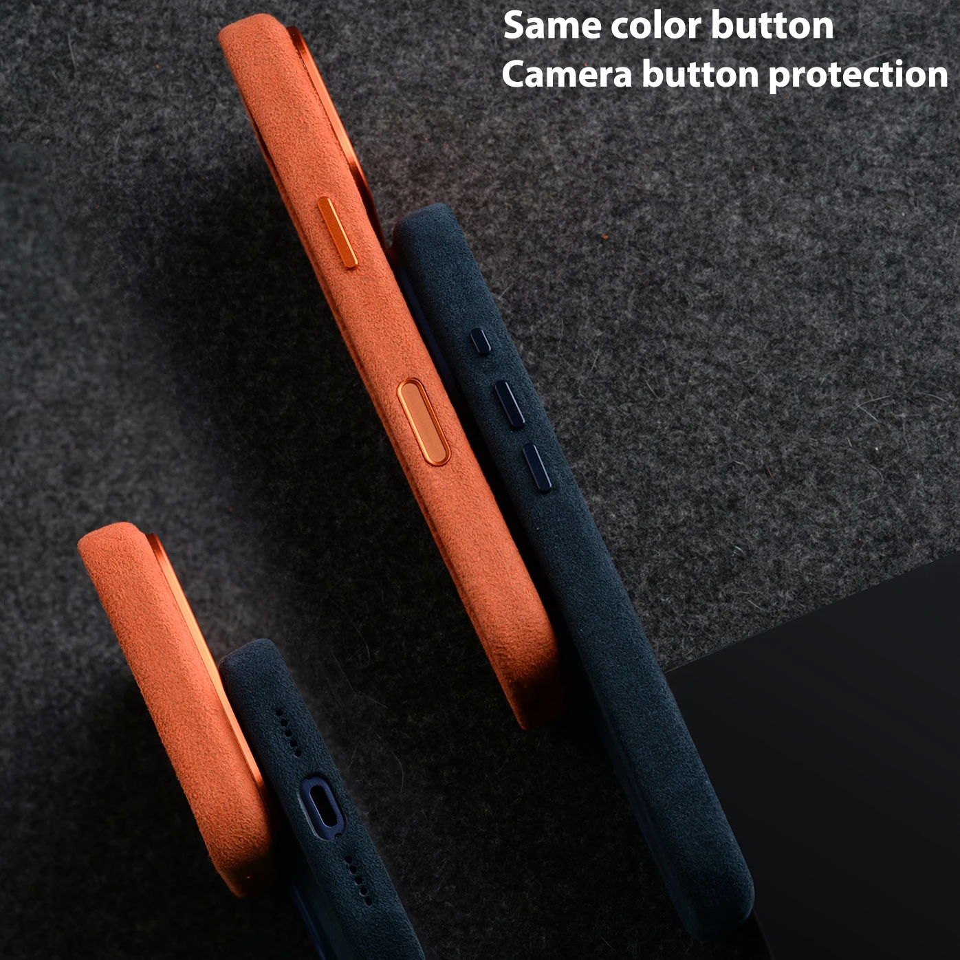 Real Italian Imported for Alcantara Magnetic Case for iPhone 18 17 Pro Max 18Pro With MagSafe Case Smart Button Protective Cover