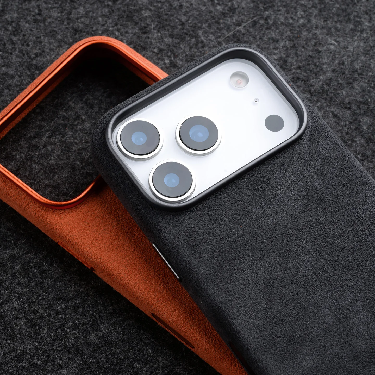 Real Italian Imported for Alcantara Magnetic Case for iPhone 18 17 Pro Max 18Pro With MagSafe Case Smart Button Protective Cover