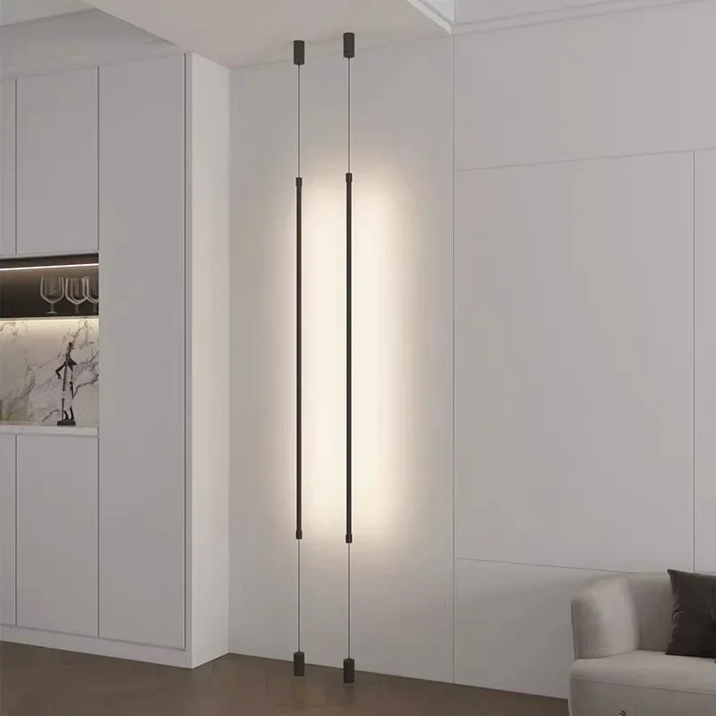 2026 for Slim Line Floor Light LED Pendant Lamp Suspension Hanging for Living Room Bedroom Modern Minimalist Ceiling Lighting