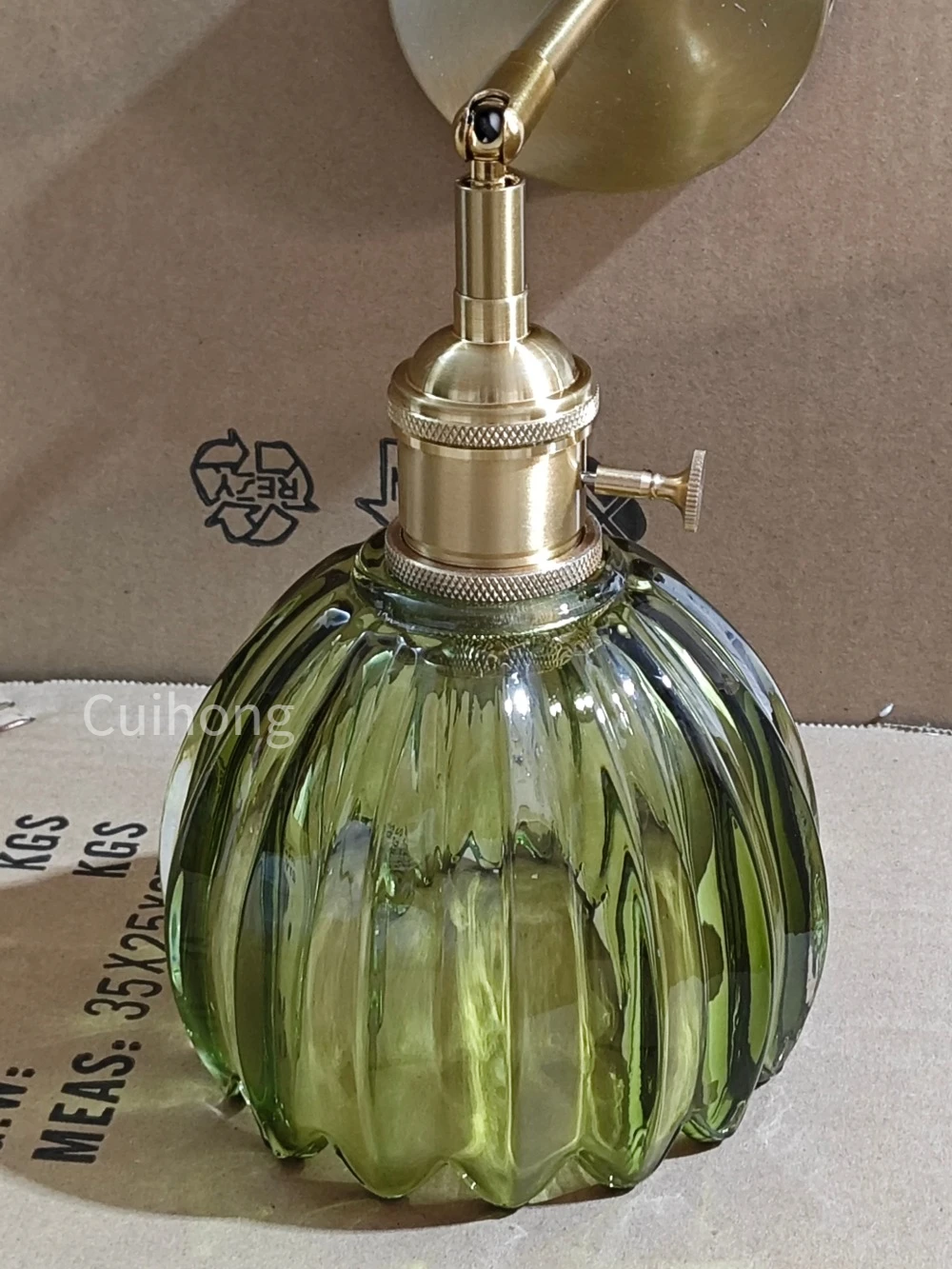 Vintage Green Tulip Glass Wall Lamp Shade Living Room Bedroom Door Lamp Bedside Lights