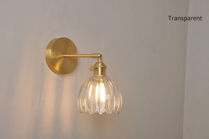 Vintage Green Tulip Glass Wall Lamp Shade Living Room Bedroom Door Lamp Bedside Lights