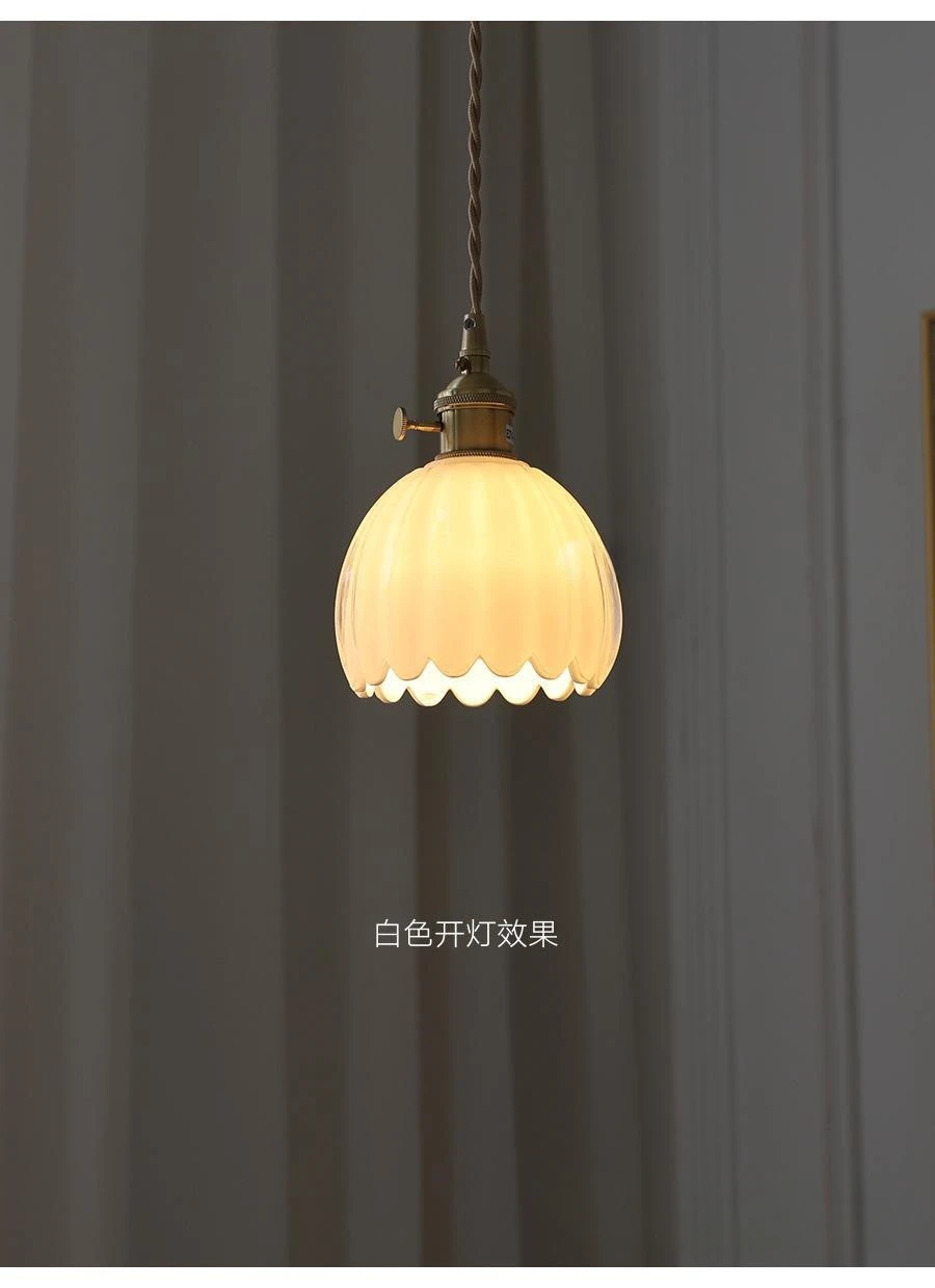 Vintage Green Tulip Glass Wall Lamp Shade Living Room Bedroom Door Lamp Bedside Lights