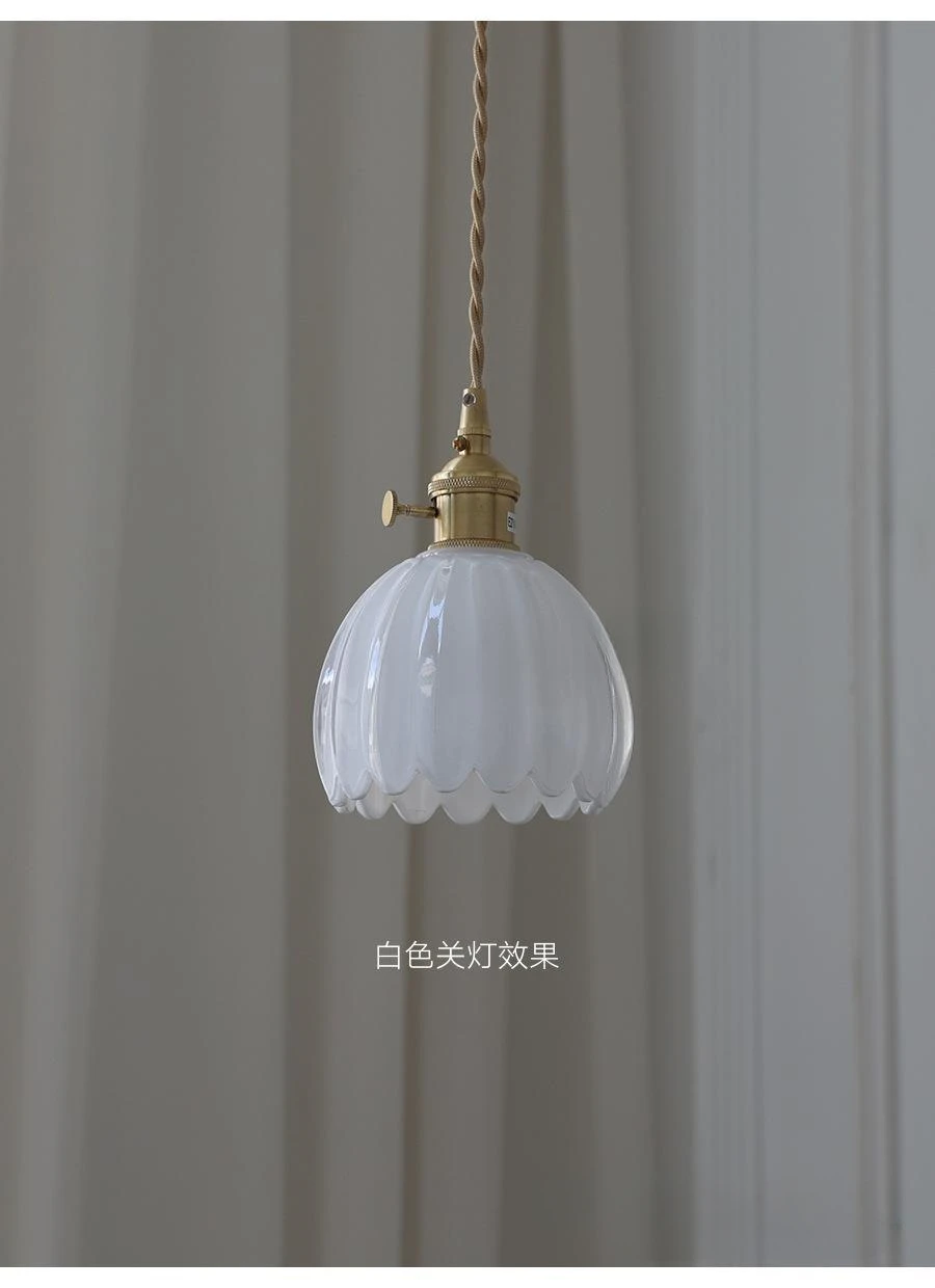 Vintage Green Tulip Glass Wall Lamp Shade Living Room Bedroom Door Lamp Bedside Lights