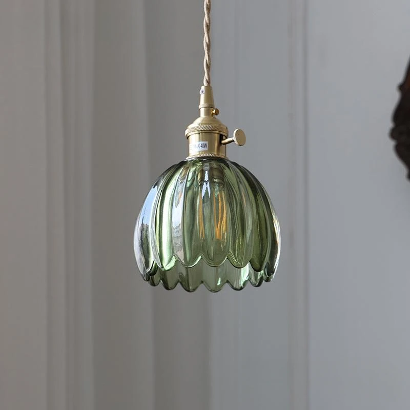 Vintage Green Tulip Glass Wall Lamp Shade Living Room Bedroom Door Lamp Bedside Lights