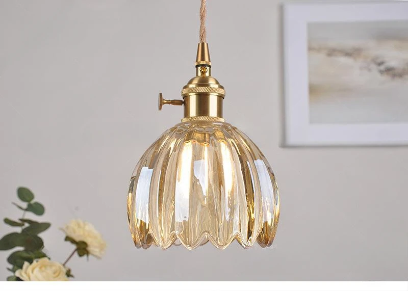 Vintage Green Tulip Glass Wall Lamp Shade Living Room Bedroom Door Lamp Bedside Lights