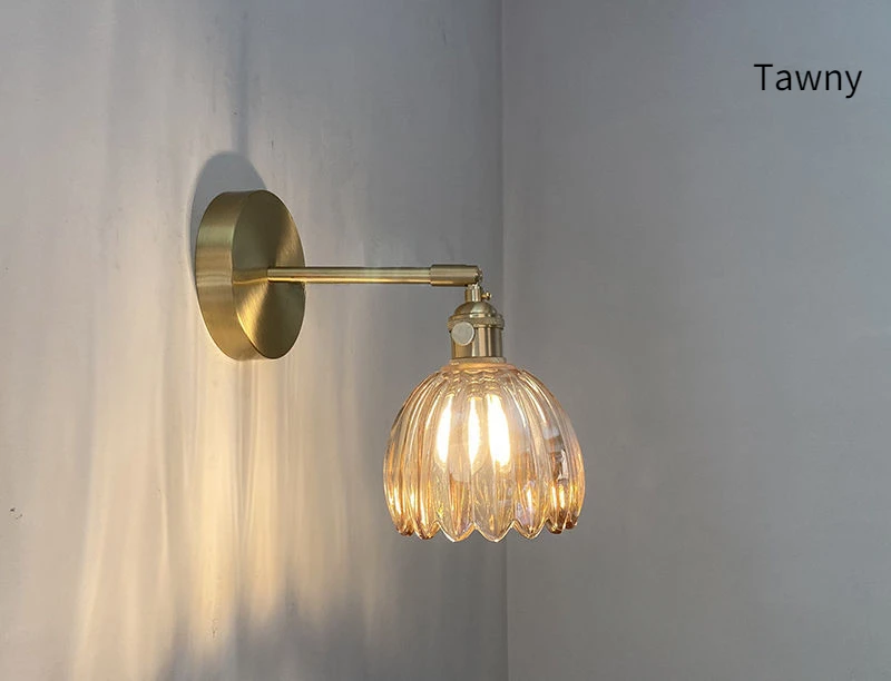 Vintage Green Tulip Glass Wall Lamp Shade Living Room Bedroom Door Lamp Bedside Lights