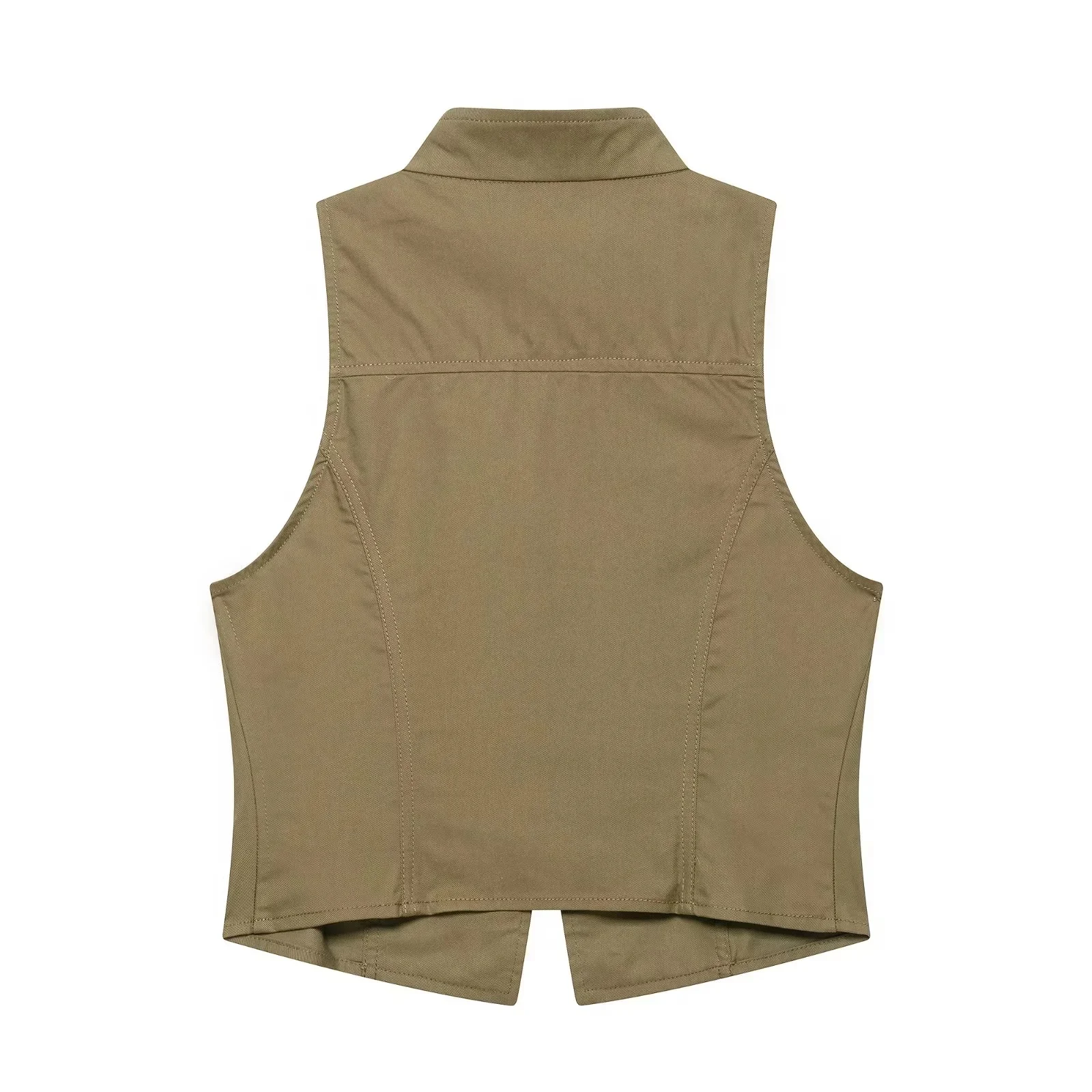 KONDALA Women Vintage Trendy Shorts Set Button O-Neck Sleeveless Zipper Vest Mini Shorts New Fashion 2026 Summer Casual Lady Set