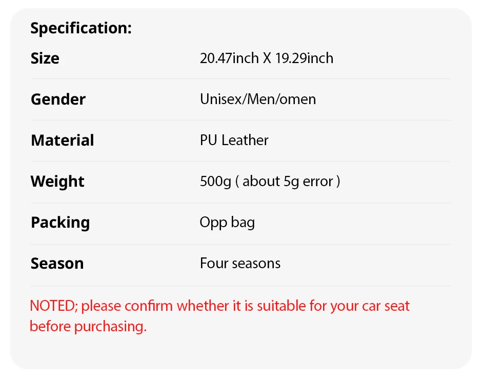 New Front Car Seat Cover PU Leather Cars Seat Cushion Automobiles Seat Protector Universal Car Chair Pad Mat Auto Accessories