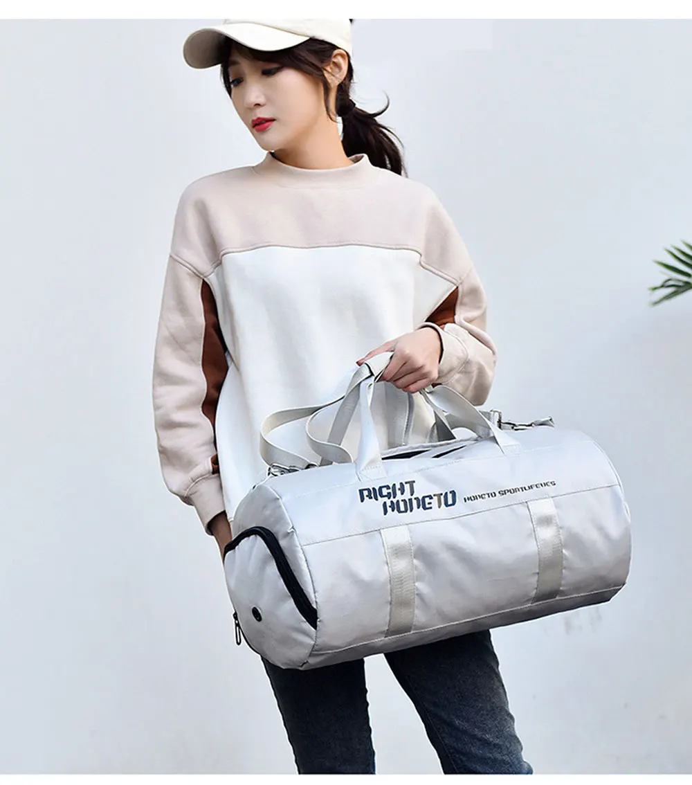 Sports Fitness Travel Handbag Dry And Wet Waterproof With Shoes Pocket Training Men Women Gym Sports Bag Shoulder Portable Pack