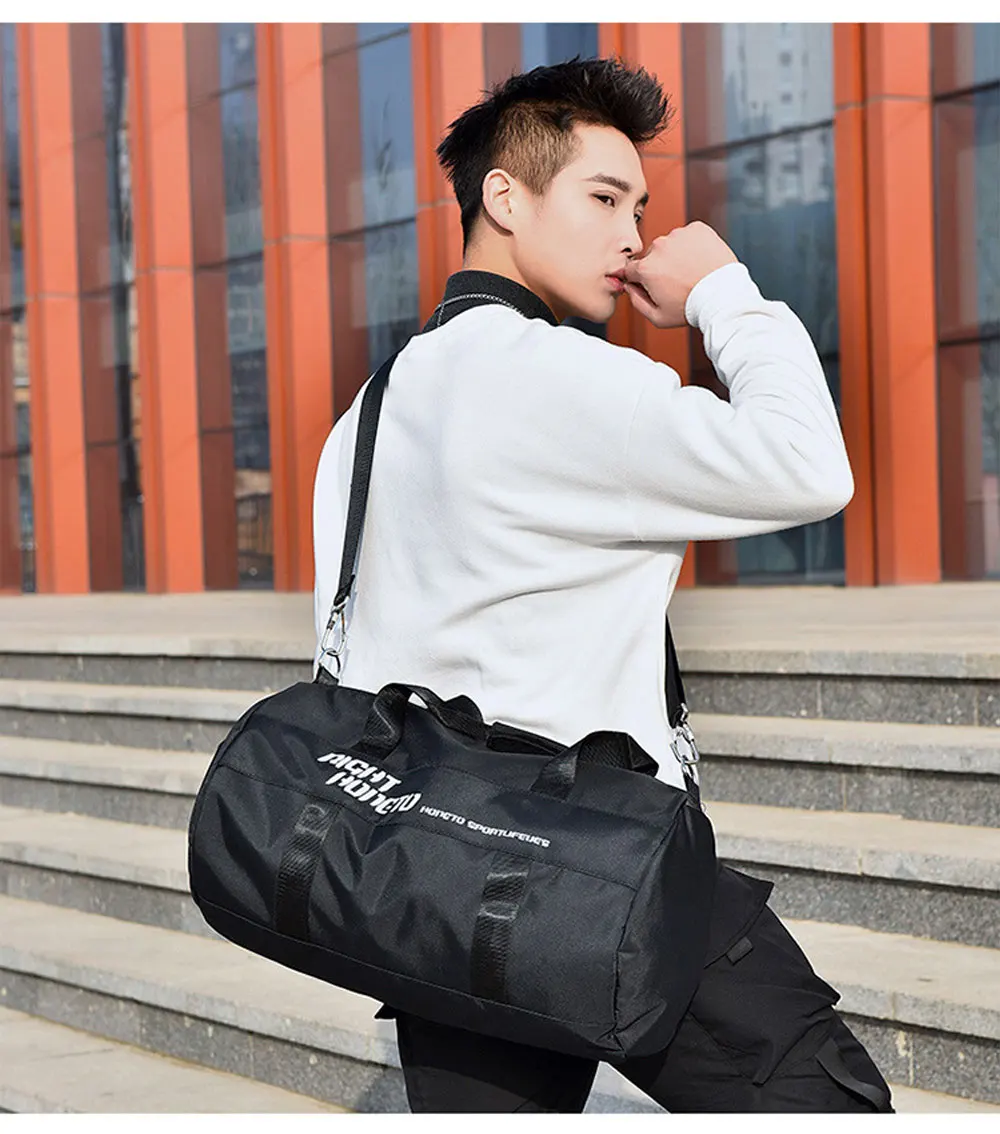 Sports Fitness Travel Handbag Dry And Wet Waterproof With Shoes Pocket Training Men Women Gym Sports Bag Shoulder Portable Pack
