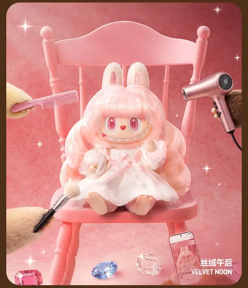 POP MART LABUBU THE MONSTERS HAIR SALON SERIES VINYL PLUSH PENDANT Genuine Blind Box Mystery Box Guess Bag Toys Anime Figure