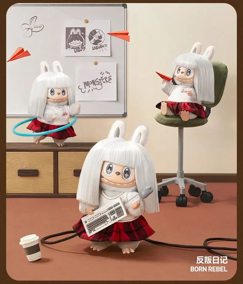 POP MART LABUBU THE MONSTERS HAIR SALON SERIES VINYL PLUSH PENDANT Genuine Blind Box Mystery Box Guess Bag Toys Anime Figure