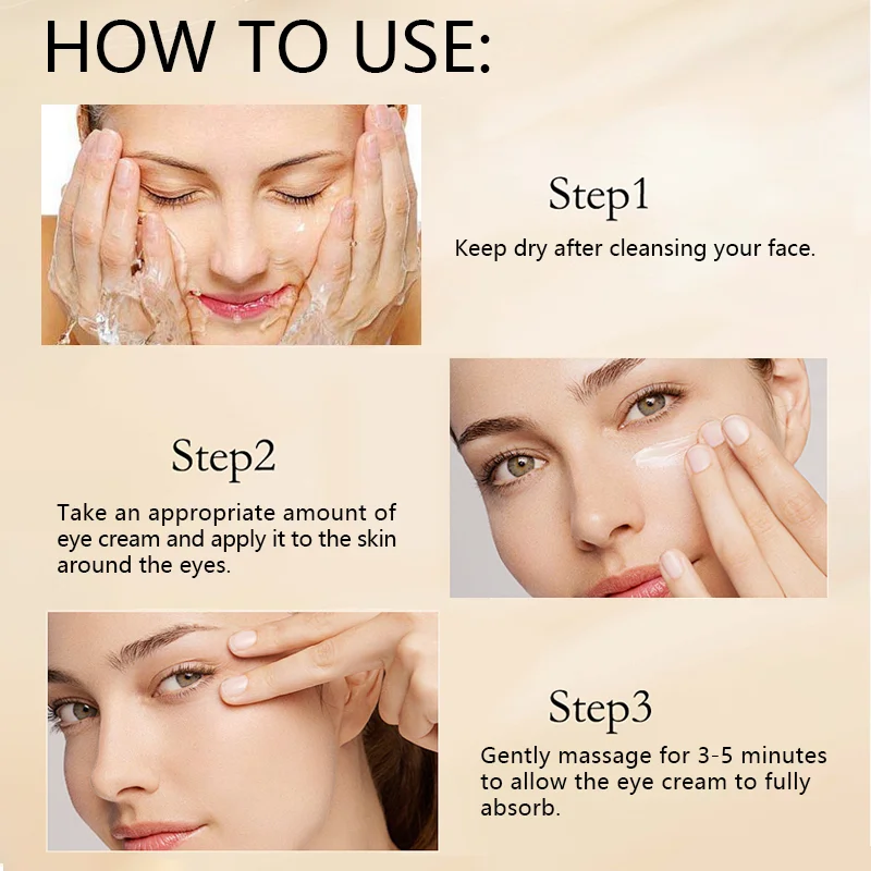Honey Eye Cream Lightens Dark Circles, Firming Skin Instant Eye Repair Essence Eye Beauty Treatment