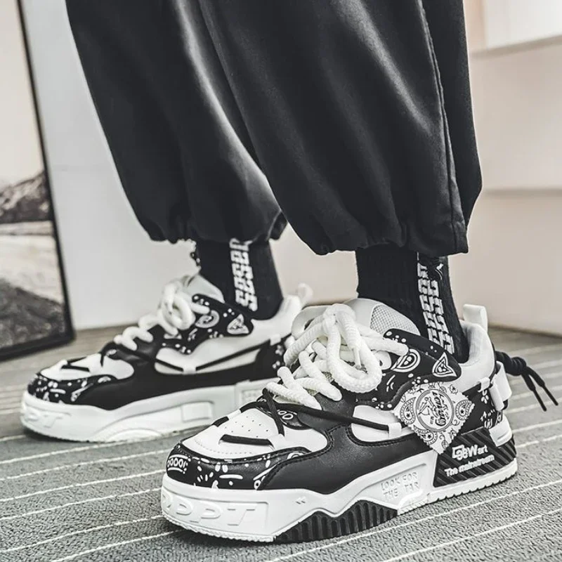 Men Sneakers Outdoor Casual Shoes Fashion Spring Breathable Vulcanized Shoes Comfortable Walking Shoe Platform Lace Up Men Shoes