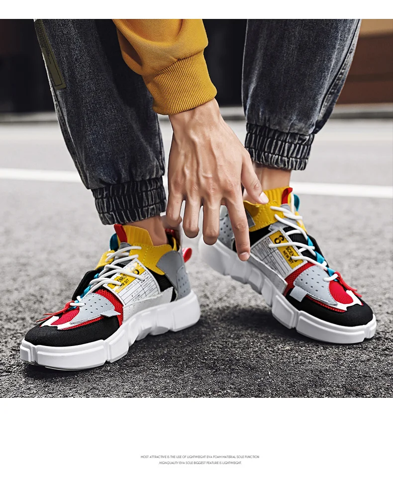 QZHSMY Summer 2022 Mixed Colors Sneakers Men Breathable Trendy Male Couple Shoes Big Size 46 Light Casual Shoe Zapatillas Hombre
