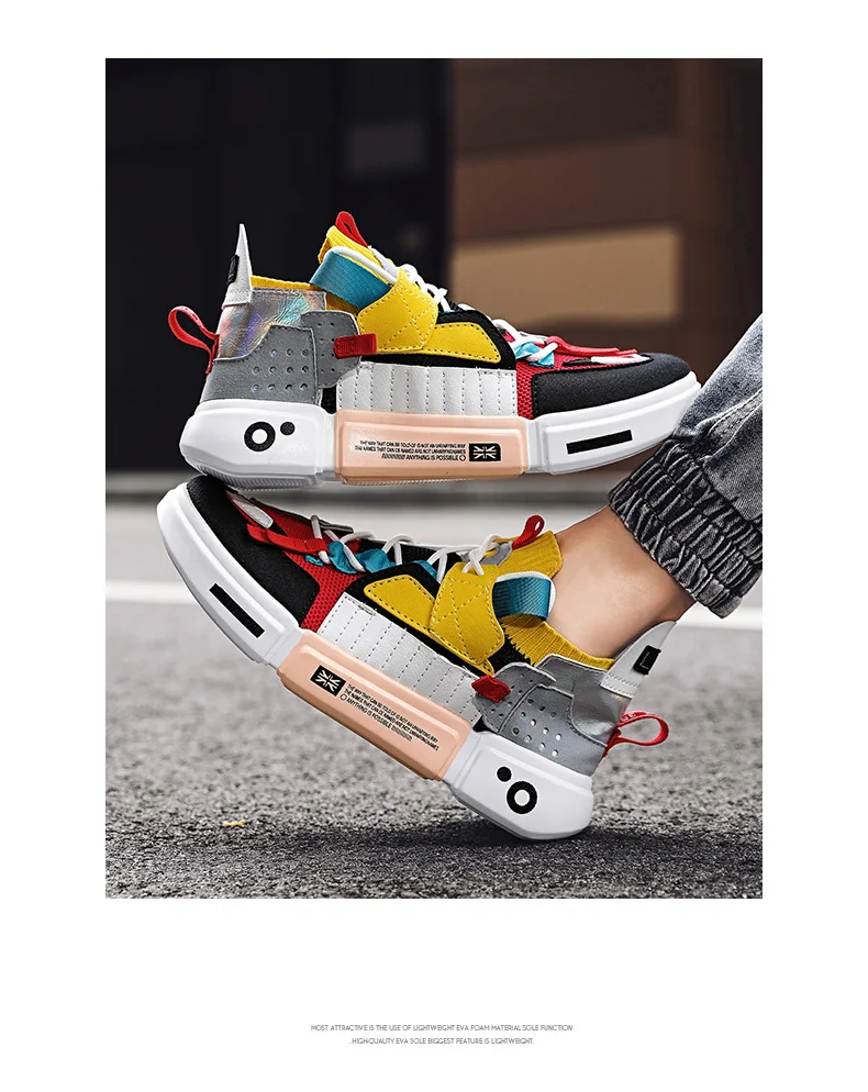 QZHSMY Summer 2022 Mixed Colors Sneakers Men Breathable Trendy Male Couple Shoes Big Size 46 Light Casual Shoe Zapatillas Hombre