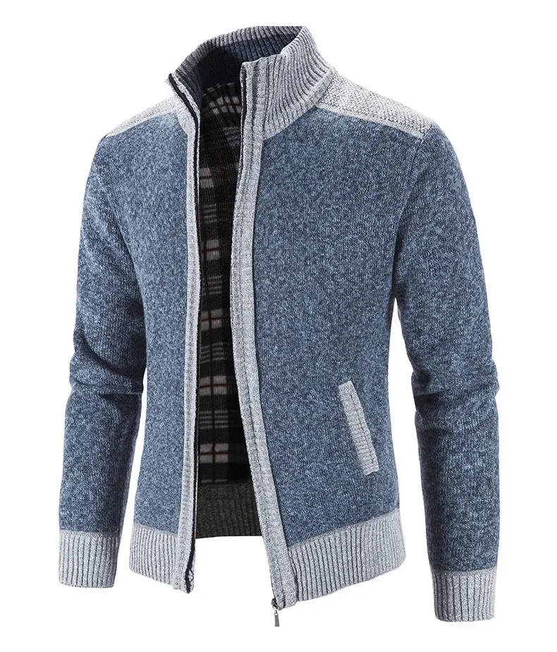 Autumn Winter Men's Thick Sweater Loose Casual Cardigan Sweater Jacket Zip Knitted Sweater Men Streetwear