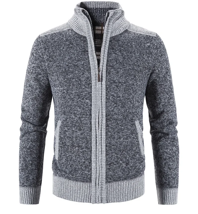 Autumn Winter Men's Thick Sweater Loose Casual Cardigan Sweater Jacket Zip Knitted Sweater Men Streetwear
