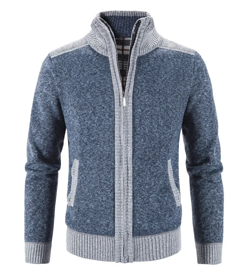 Autumn Winter Men's Thick Sweater Loose Casual Cardigan Sweater Jacket Zip Knitted Sweater Men Streetwear
