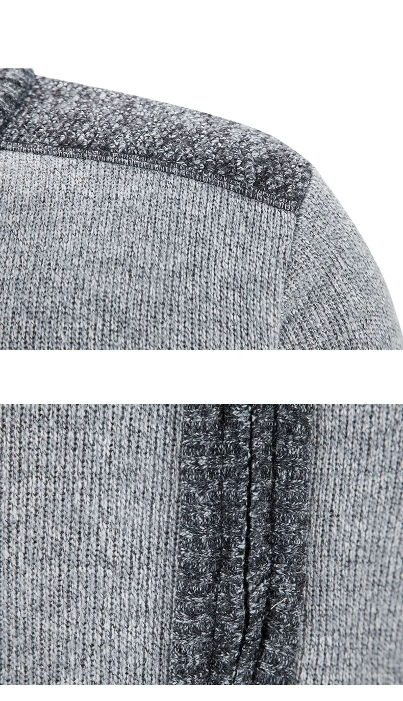 Autumn Winter Men's Thick Sweater Loose Casual Cardigan Sweater Jacket Zip Knitted Sweater Men Streetwear