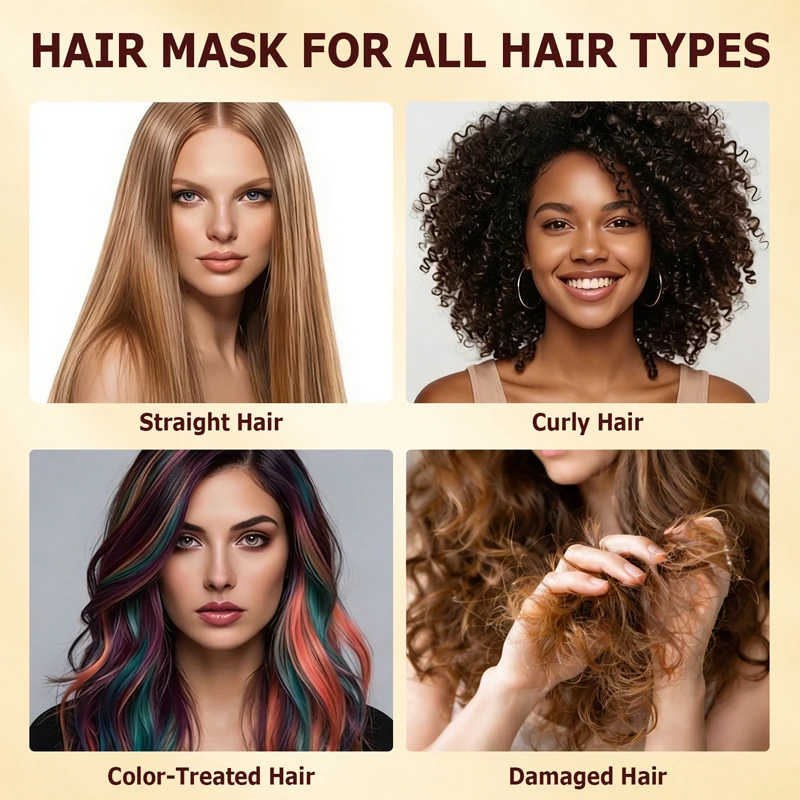 100g/250g Collagen Keratin Hair Mask Moisturizer Repair Conditioner Damaged Frizzy Hair Smooth Revitalizing Hair Care for Adult