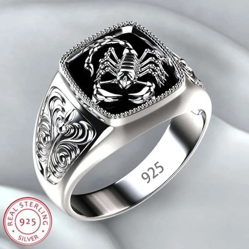 925 Sterling Silver Men Rings High Quality for Men Temperament Banquet Wedding Jewelry Anniversary Party Gifts High Quality