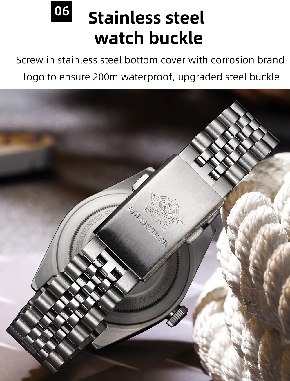 ADDIESDIVE AD2050 Men's GMT Watch Swiss Ronda 515-24 BGW9 Super Luminous 20Bar Waterproof Reloj Quartz Watches