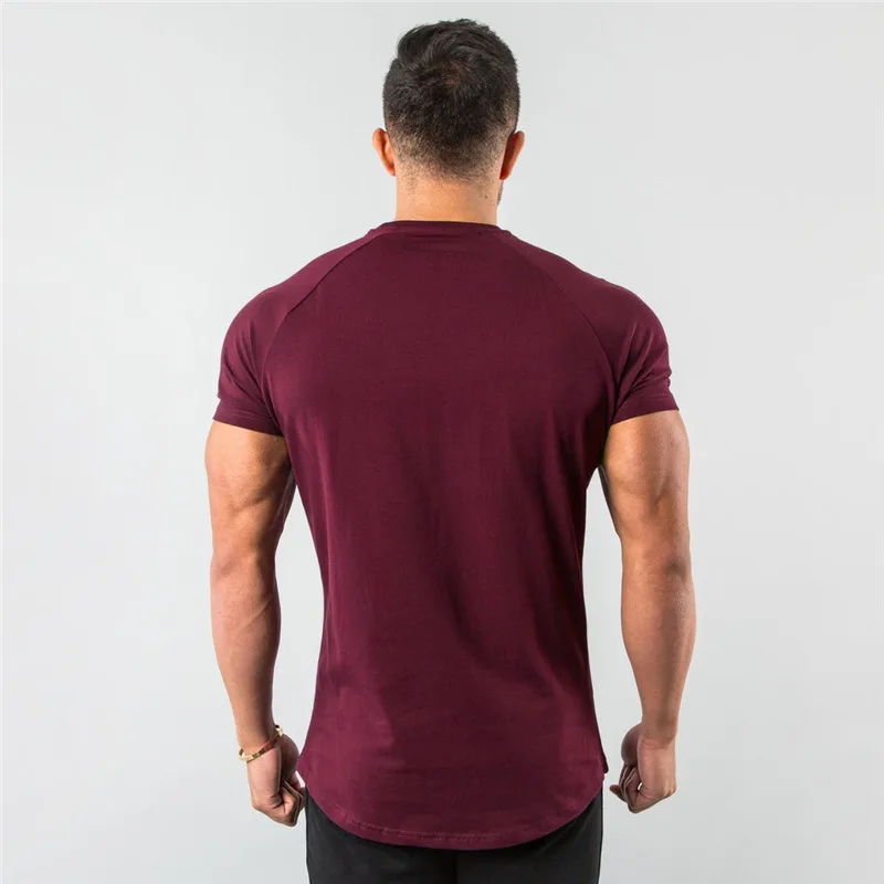Fitness T-Shirt Men Bodybuilding Short Sleeve Sport Running T-shirt Men Sportswear Workout Shirts Male Men Gym Summer Tops Tee