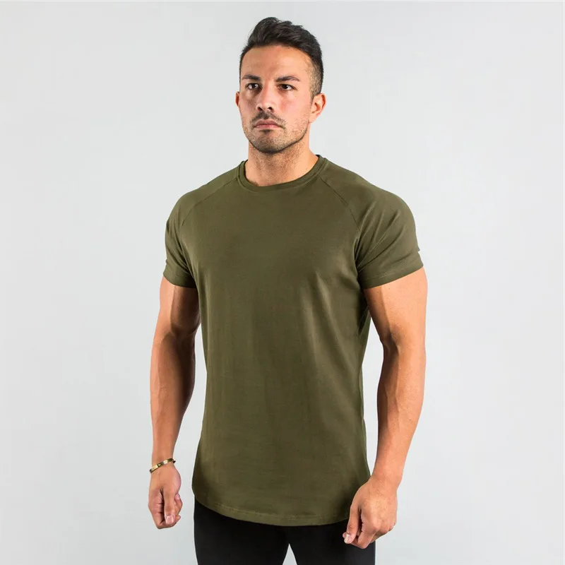 Fitness T-Shirt Men Bodybuilding Short Sleeve Sport Running T-shirt Men Sportswear Workout Shirts Male Men Gym Summer Tops Tee