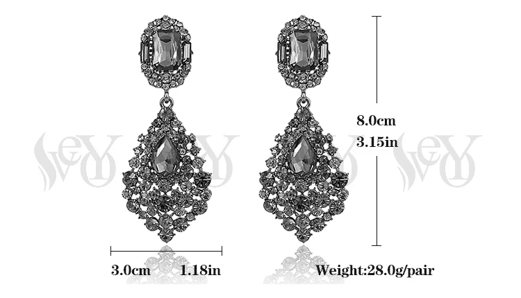 VEYO Luxury Earrings Full of Rhinestone Crystal Drop Earrings Long Earrings For Woman High Quality